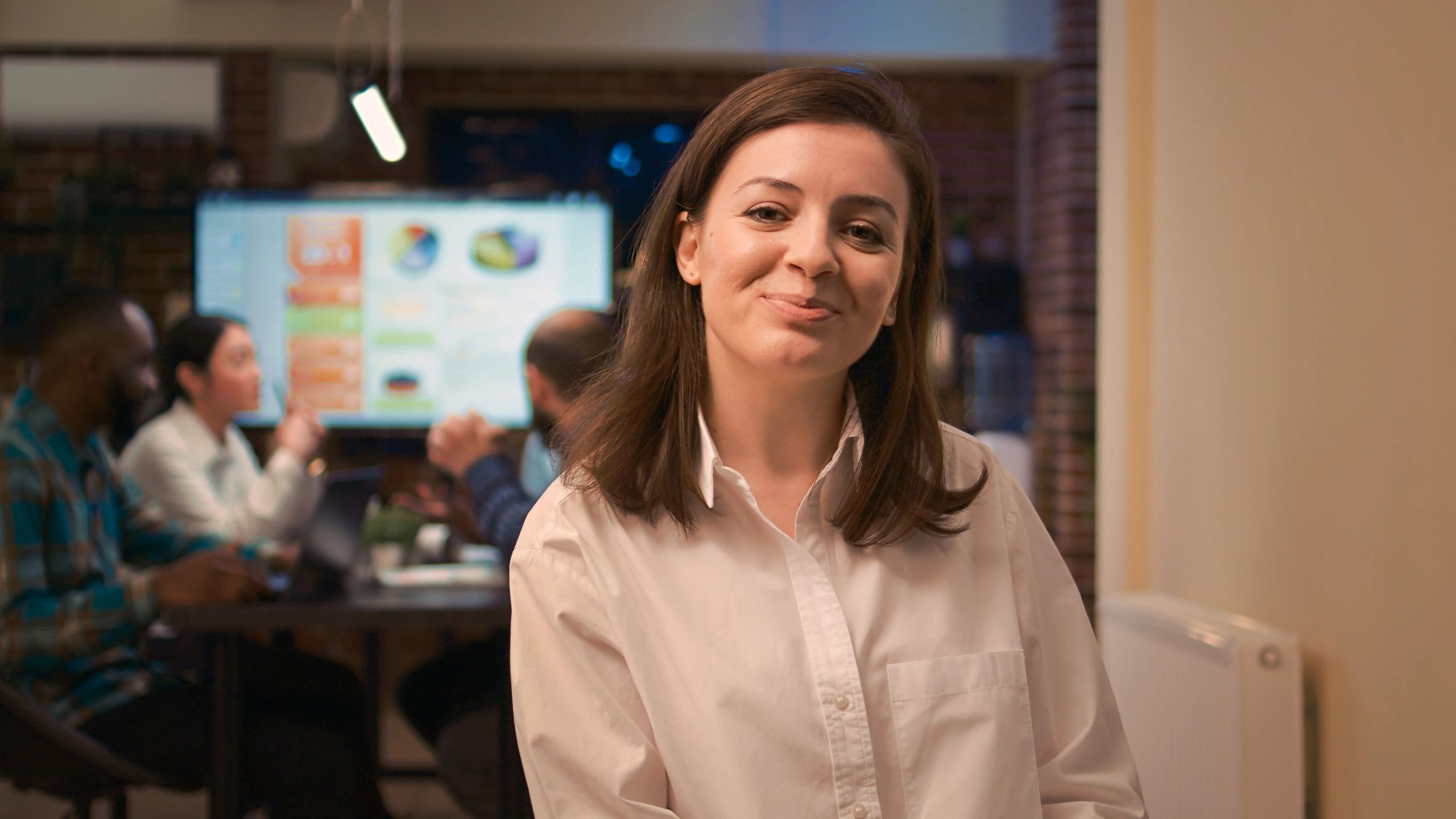 Professional employee working digitally in an office environment