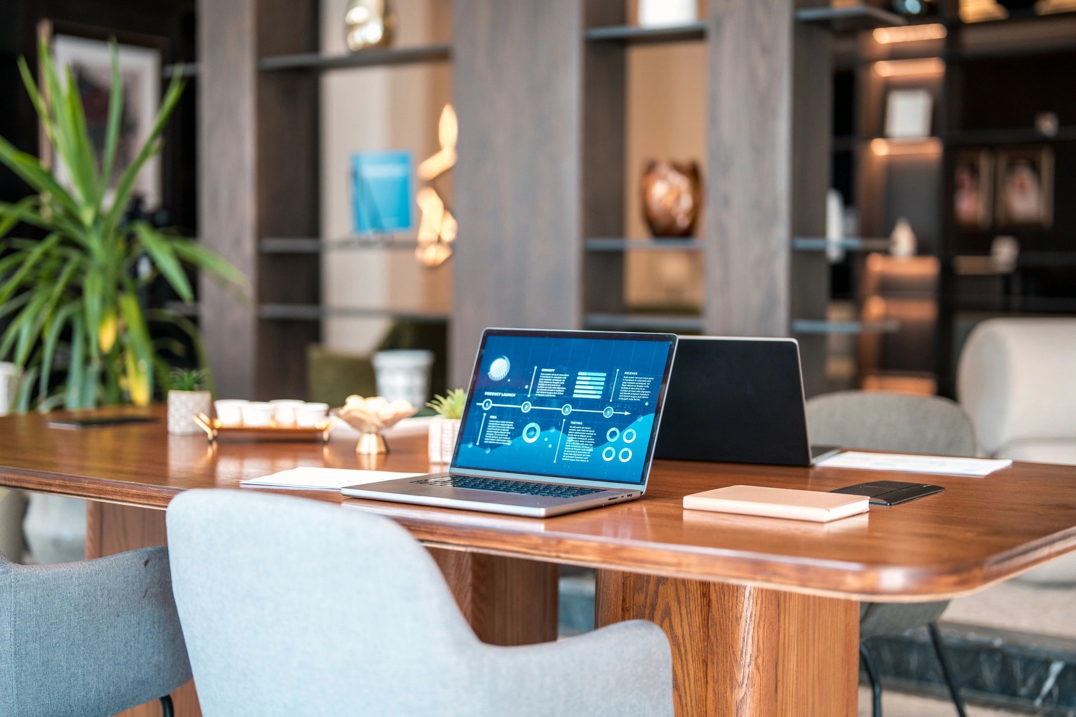 Business laptop desk representing payments and client responsibility