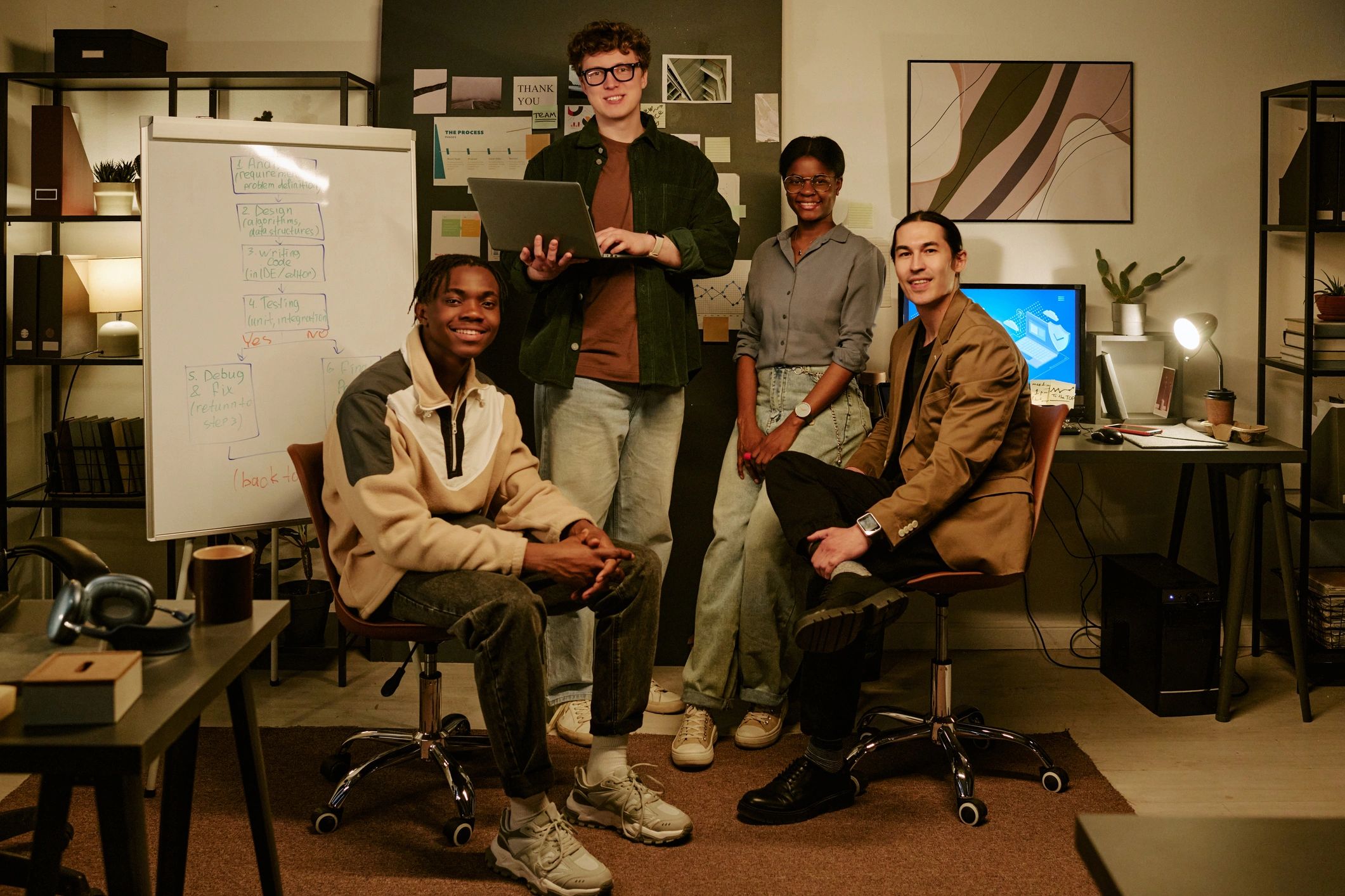 Professional team collaborating in an office